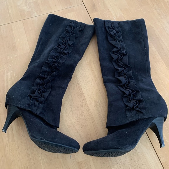 Fergalicious Shoes - Fergalicious black ruffle boots